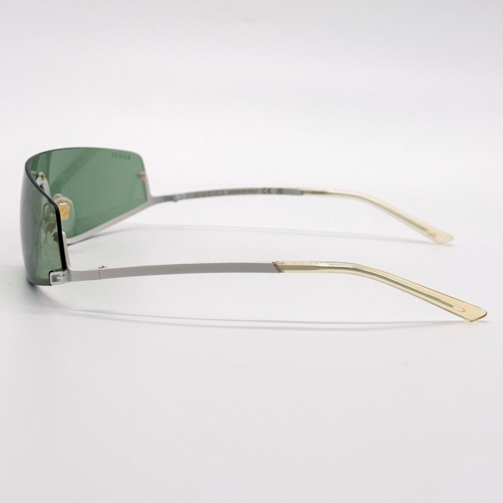NEW GUCCI GG1561S 003 SHIELD IVORY GREEN UNISEX SUNGLASSES GUCCI - Picture 9 of 12